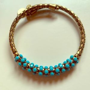 Chrysalis Boho Blue Solid Wrap Bangle Bracelet